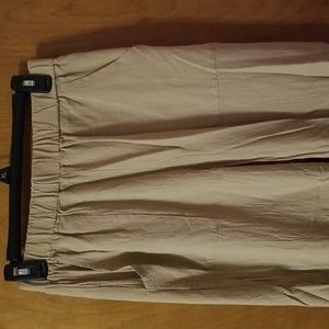 Khaki Crinkle Casual Pants Medium: B